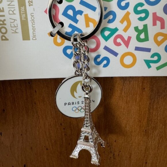 NWT OFFICIAL KEYCHAIN EIFFEL TOWER & LOGO PARIS 2024 OLYMPIC GAMES COLLECTOR - Picture 4 of 12